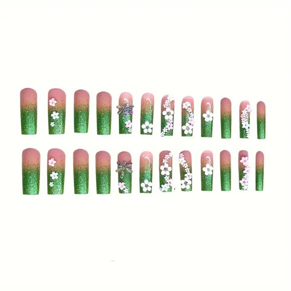 A set of 48 pcs hand and foot nail set, gentle and fashionable summer manicure - Picture 3 of 7